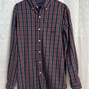 Chaps Red and Blue Plaid Casual Shirt